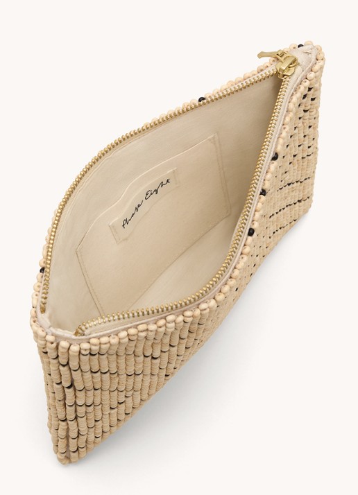 Phase Eight Clutch met kralendecoratie - detail 5 wit