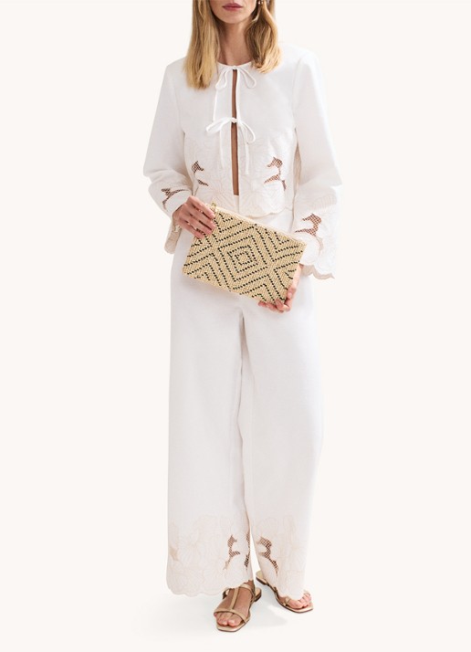 Phase Eight Clutch met kralendecoratie - detail 7 wit