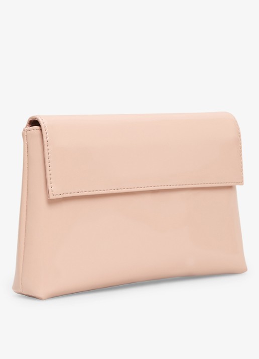 Phase Eight Clutch met lakfinish - detail 2 oudroze