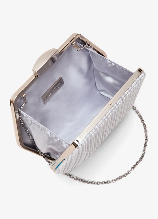 Phase Eight Clutch met strass - detail 5 zilver