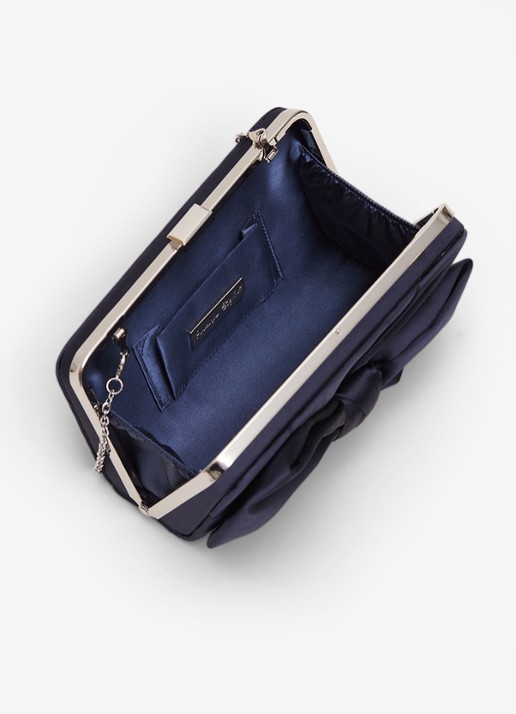 Phase Eight Clutch met strik detail - achterkant 6 donkerblauw