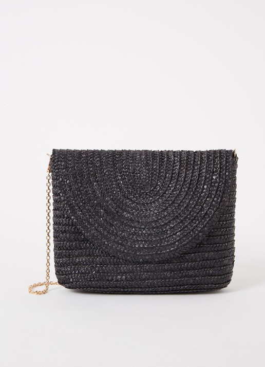 Phase Eight Clutch van raffia met afneembare schouderriem
