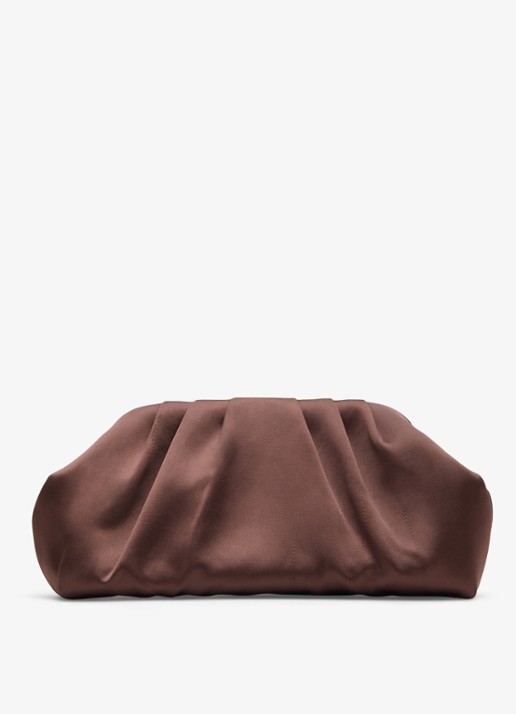 Phase Eight Clutch van satijn met afneembare schouderriem