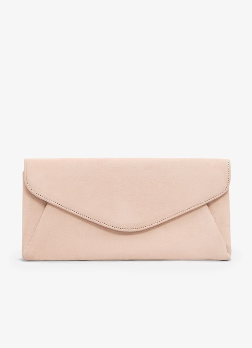 Phase Eight Clutch van suède met afneembare schouderriem