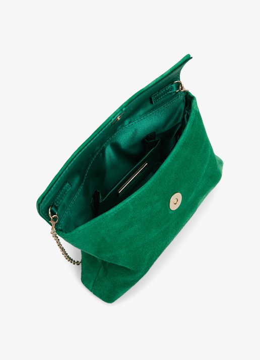 Phase Eight Clutch van suède  - detail 5 groen