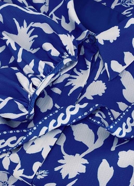 Phase Eight Coralie maxi jurk met bloemenprint - detail 5 donkerblauw