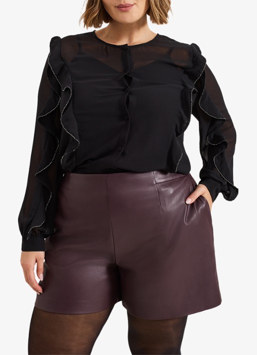 Phase Eight Cordelia semi-transparante blouse met ruches