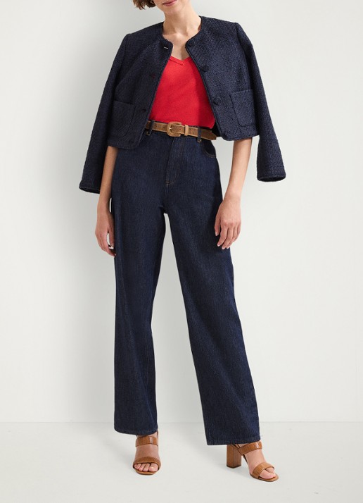 Phase Eight Courtney top met pofmouw - detail 4 koraalrood