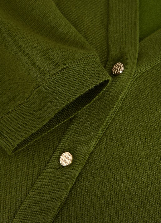 Phase Eight Cristine fijngebreid vest met vleermuismouw - detail 5 groen
