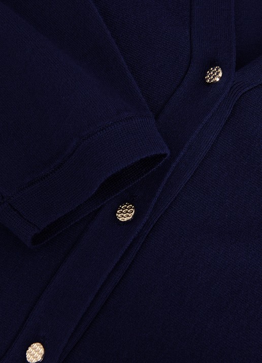 Phase Eight Cristine fijngebreid vest met vleermuismouw - detail 6 donkerblauw