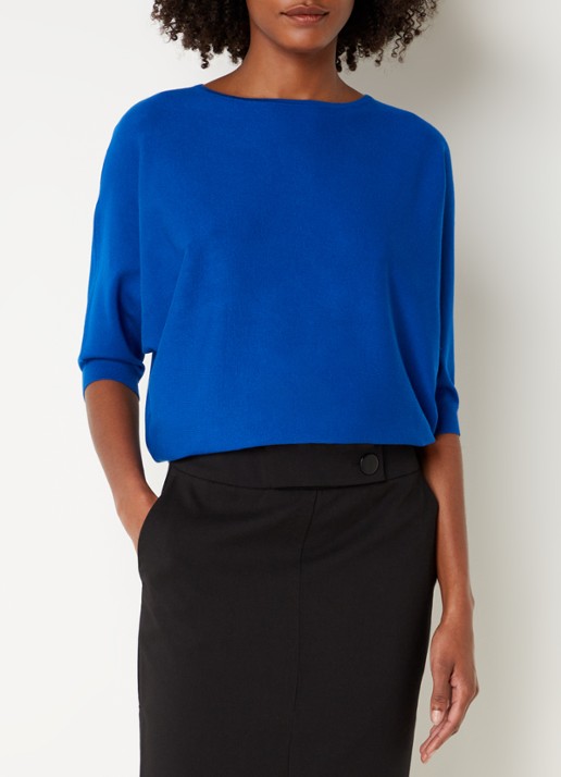 Phase Eight Cristine fijngebreide top met boothals en vleermuismouw