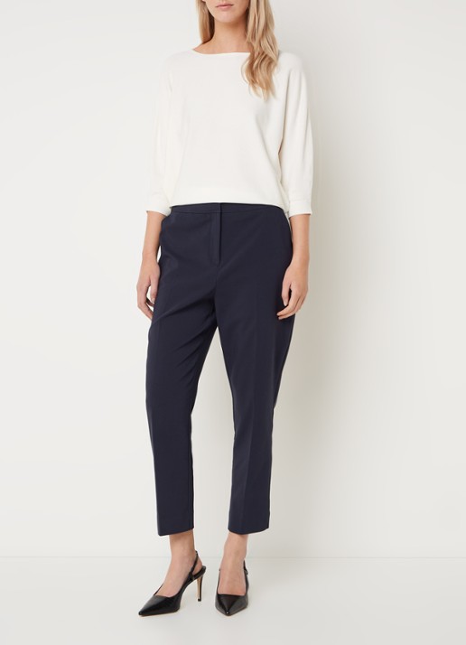 Phase Eight Cristine fijngebreide trui met boothals - voorkant 3 creme