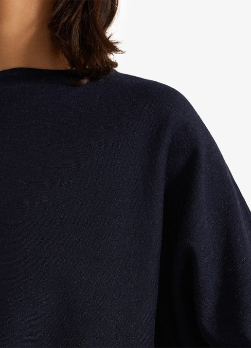 Phase Eight Cristine fijngebreide trui met stretch - detail 6 donkerblauw