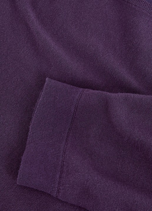 Phase Eight Cristine fijngebreide trui met vleermuismouw - detail 7 paars