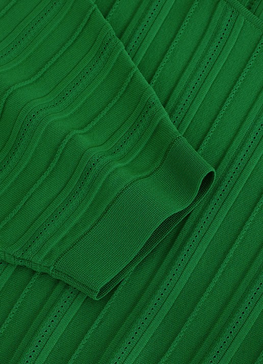 Phase Eight Cristine ribgebreide trui met ronde hals - detail 7 groen