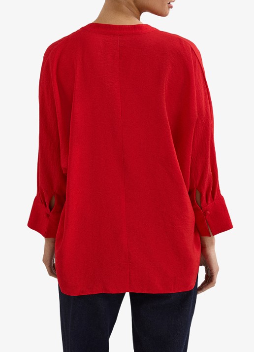 Phase Eight Cynthia blouse met V-hals - achterkant rood