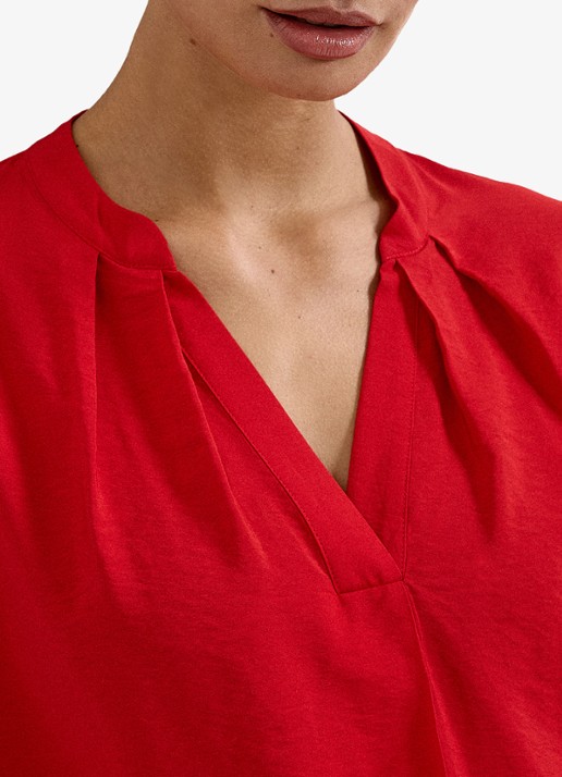 Phase Eight Cynthia blouse met V-hals - detail 3 rood