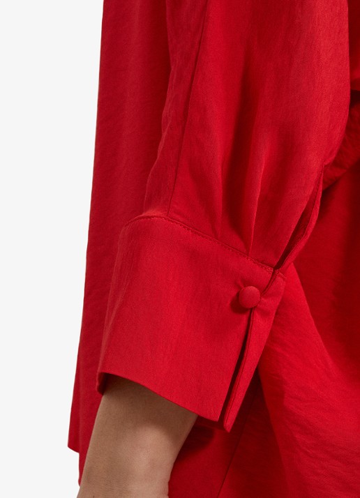 Phase Eight Cynthia blouse met V-hals - detail 4 rood