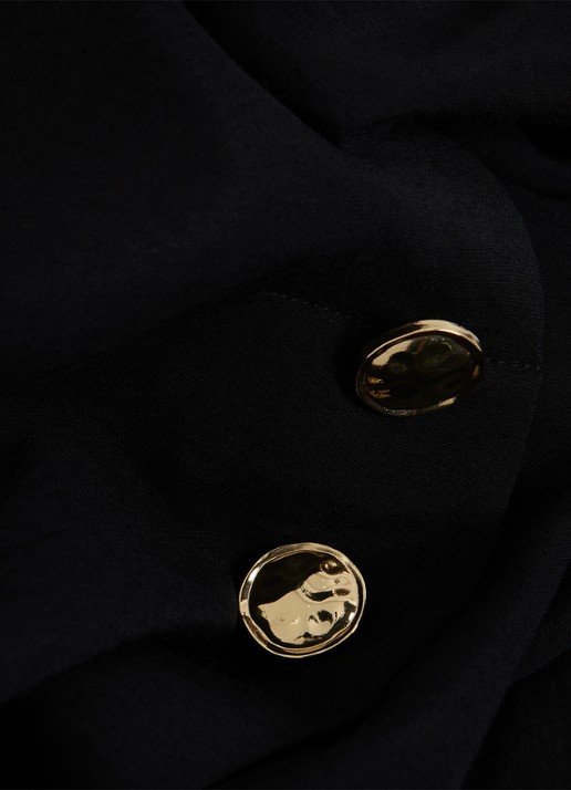 Phase Eight Cynthia Button oversized blouse - detail 6 zwart