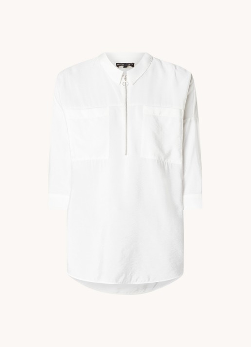 Phase Eight Cynthia Zip Front Sh White 08 - voorkant 3 wit