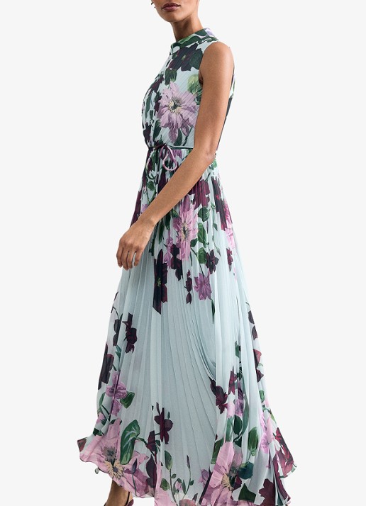 Phase Eight Dahlia maxi jurk met bloemenprint en plooien