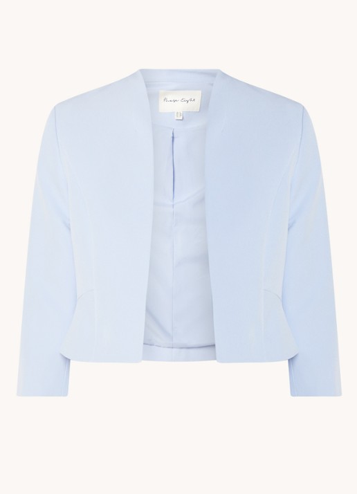Phase Eight Daisy bolero met schoudervulling - voorkant 3 lichtblauw