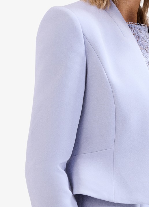 Phase Eight Daisy cropped blazer  - detail 4 lichtblauw
