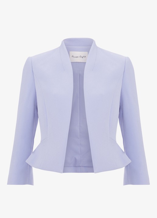 Phase Eight Daisy cropped blazer  - voorkant lichtblauw