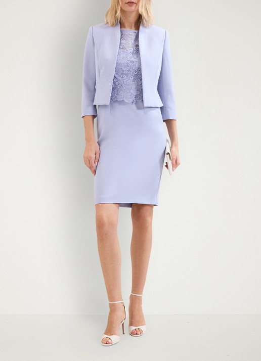 Phase Eight Daisy midi jurk met top van broderie - detail 6 lichtblauw