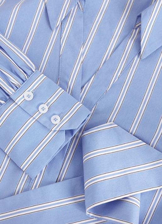 Phase Eight Dakota blouse met streepprint en strikceintuur - detail 7 donkerblauw