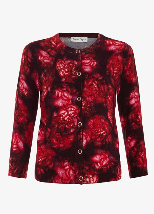 Phase Eight Dani blouse met bloemenprint - voorkant 2 rood