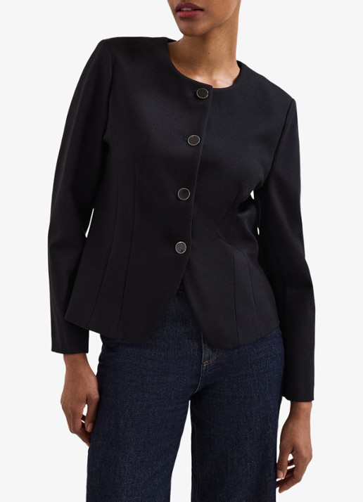 Phase Eight Danni blazer met schoudervulling - voorkant 6 zwart