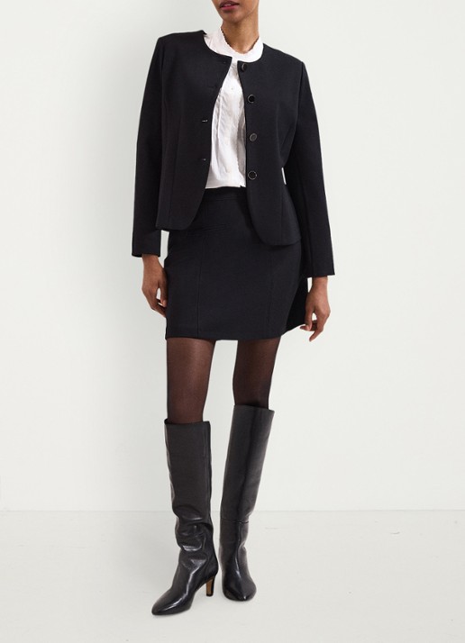 Phase Eight Danni mini rok met paspelzakken - detail 6 zwart