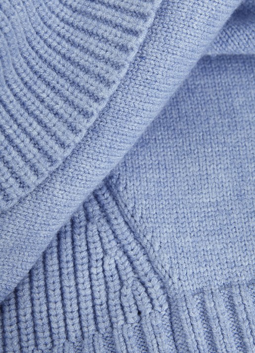Phase Eight Dara grofgebreide trui met col en stretch - detail 6 donkerblauw