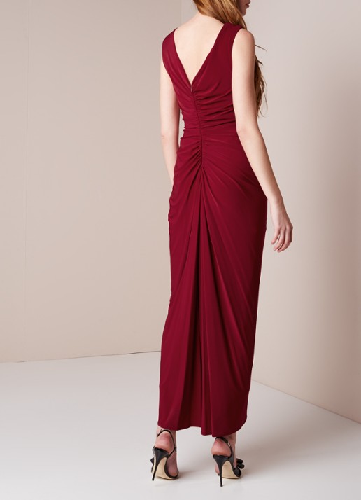 Phase Eight Donna galajurk met metaaldetail - achterkant bordeauxrood