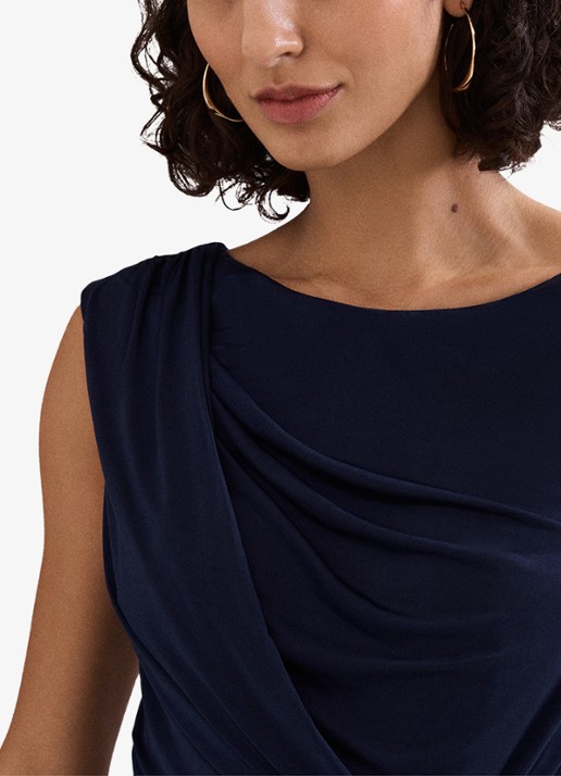 Phase Eight Donna maxi jurk met gedrapeerd detail - detail 5 donkerblauw