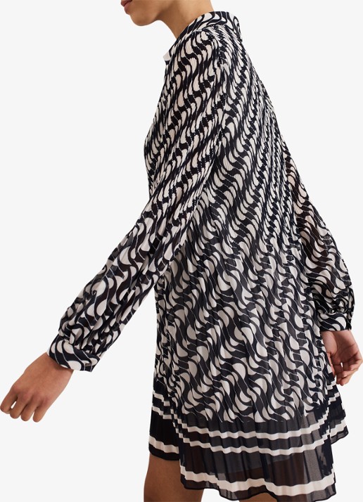 Phase Eight Eleanor mini tuniekjurk met grafische print - detail 6 donkerblauw