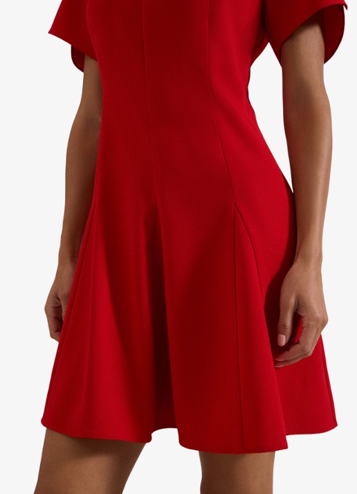 Phase Eight Elia mini jurk met pofmouw - detail 3 rood