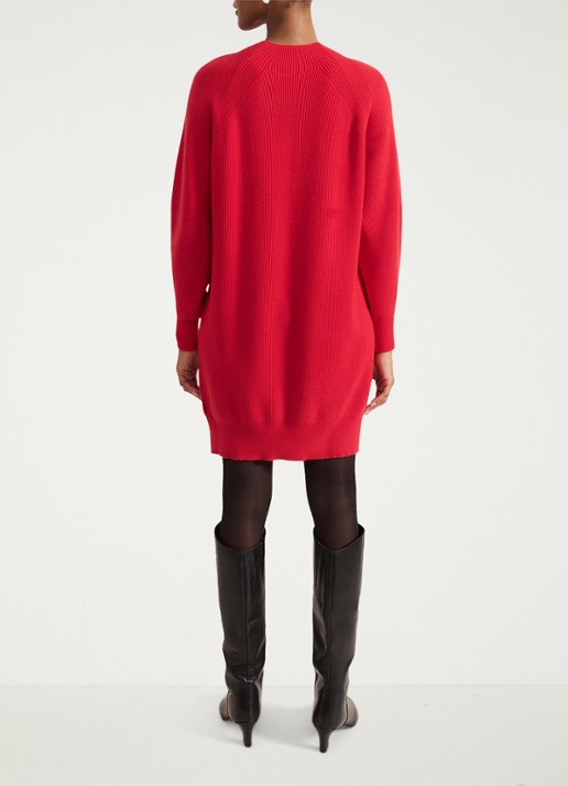 Phase Eight Eliana mini fijngebreide trui-jurk   - achterkant 3 rood
