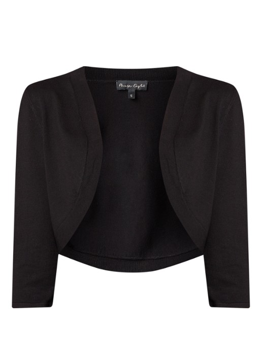 Phase Eight Elisha bolero met driekwart mouw - voorkant 3 zwart