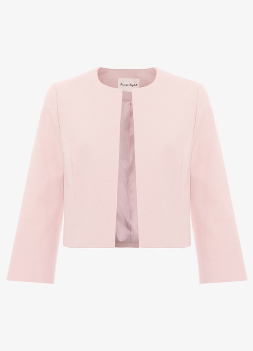 Phase Eight Elizabeth openvallende bolero  - voorkant oudroze