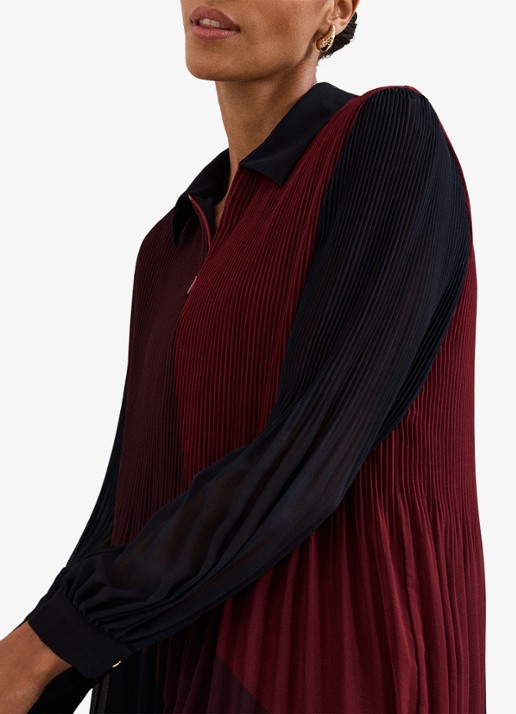 Phase Eight Ella mini jurk met colour blocking - detail 2 rood