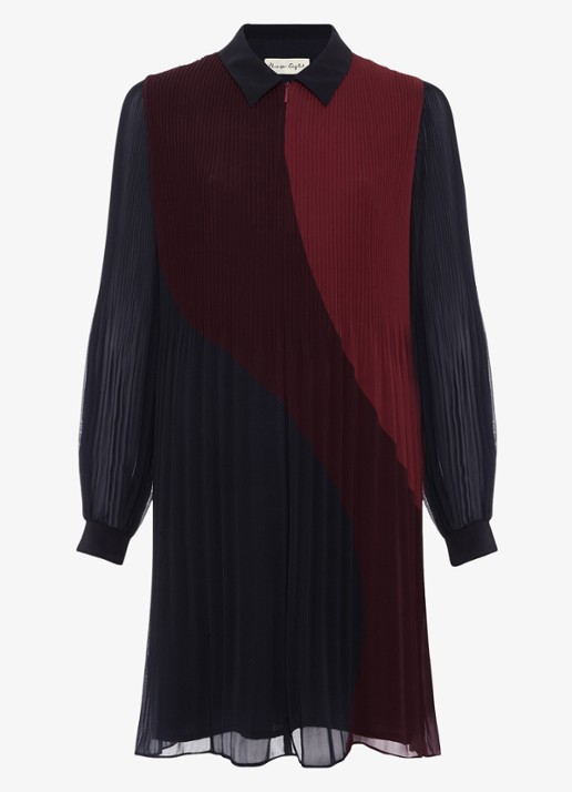 Phase Eight Ella mini jurk met colour blocking - voorkant 6 rood