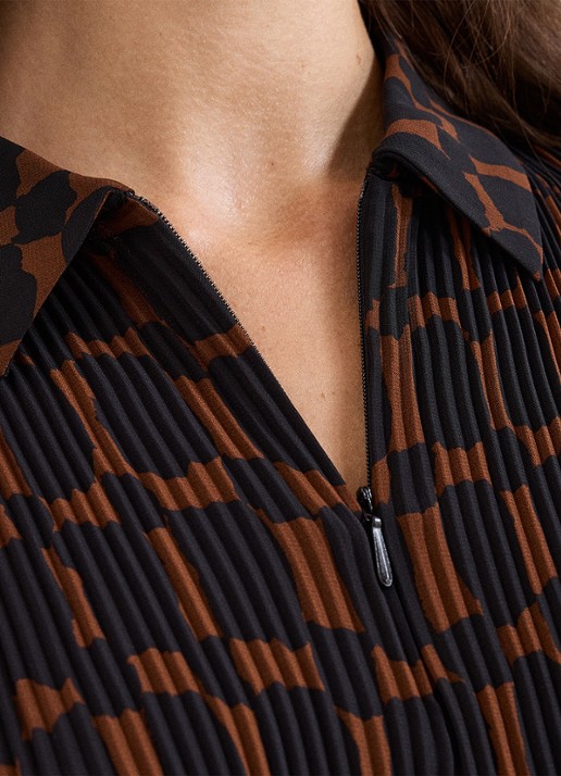 Phase Eight Ella mini tuniekjurk met grafische print - detail 5 bruin