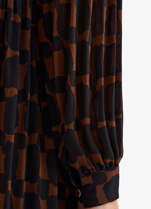 Phase Eight Ella mini tuniekjurk met grafische print - detail 6 bruin