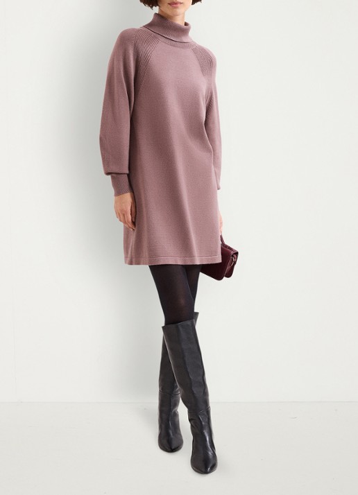Phase Eight Ellie mini jurk met ballonmouw - voorkant 7 taupe