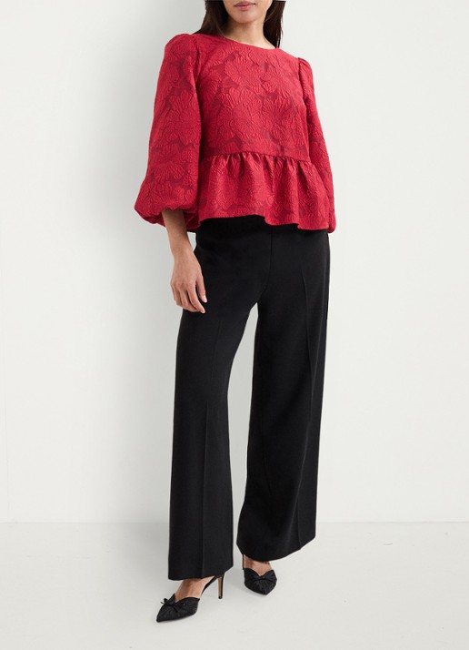 Phase Eight Ellis top met bloemenprint - detail 8 donkerrood