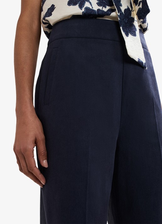 Phase Eight Ellwood high waist straight fit pantalon  - detail 5 donkerblauw