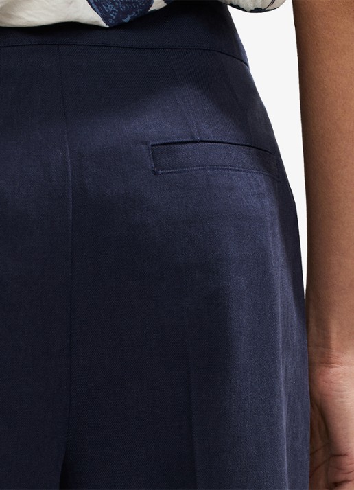 Phase Eight Ellwood high waist straight fit pantalon  - detail 6 donkerblauw