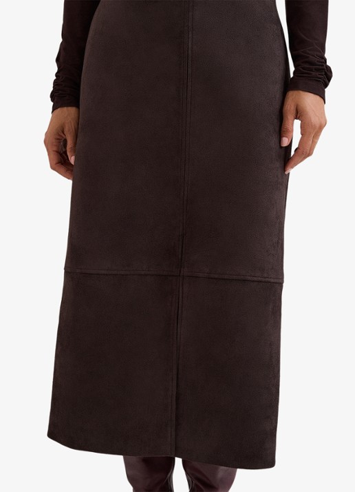 Phase Eight Elodie midi rok met split - detail 3 bruin